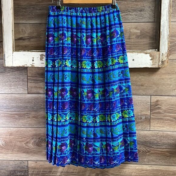 Vintage Leslie Fay Women’s 2 pc Skirt Set Size 10 Floral Cottagecore Fairycore - Picture 6 of 10